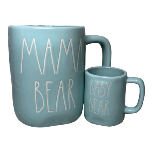 Rae Dunn Other - Rae Dunn Mama Bear Baby Bear Mug Set New in Box - Aqua Mint Color